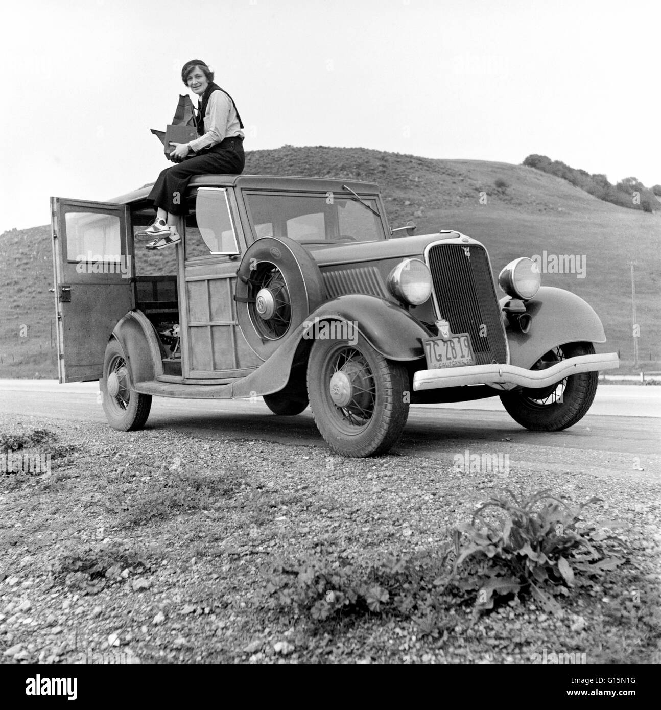Dorothea Lange (May 26, 1895 - October 11, 1965) was an influential American documentary photographer and photojournalist. She contracted polio at age seven which left her with a weakened right leg and a permanent limp. She was educated in photography at Stock Photo