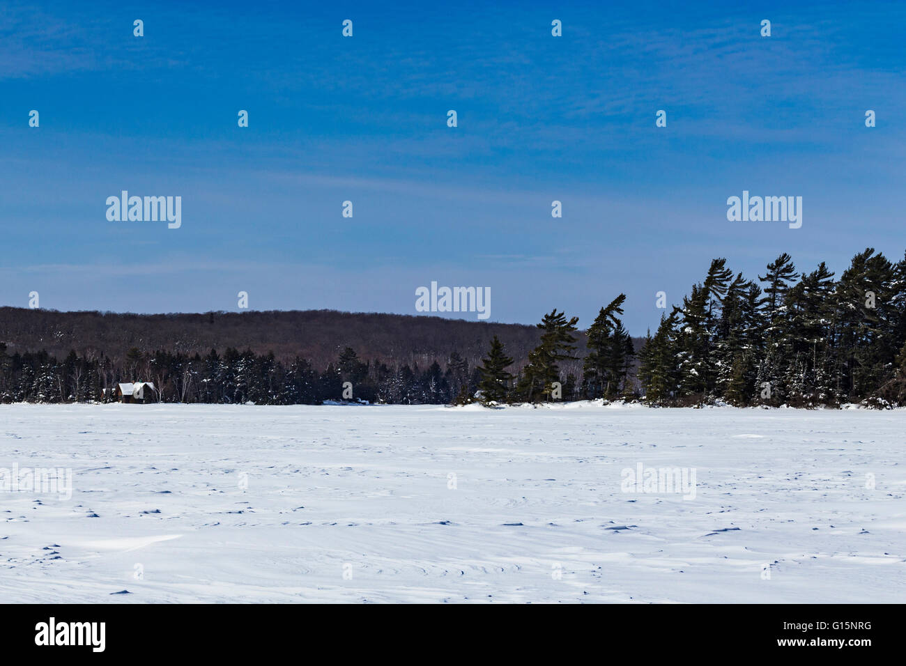 A Frozen Eagle Lake, Sundridge, Ontario, Canada Stock Photo Alamy