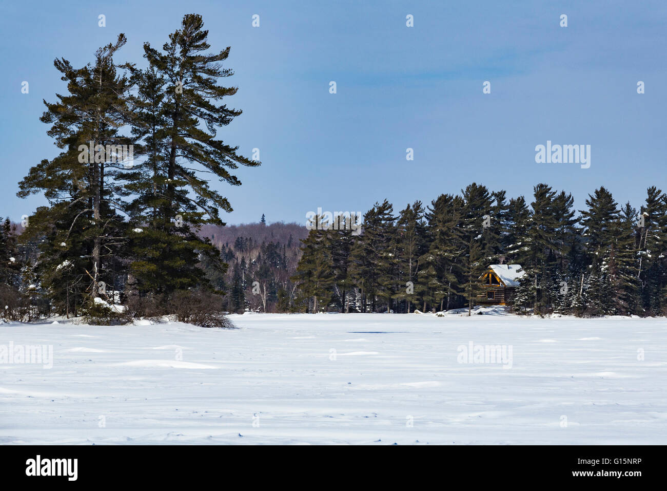 A Frozen Eagle Lake, Sundridge, Ontario, Canada Stock Photo Alamy