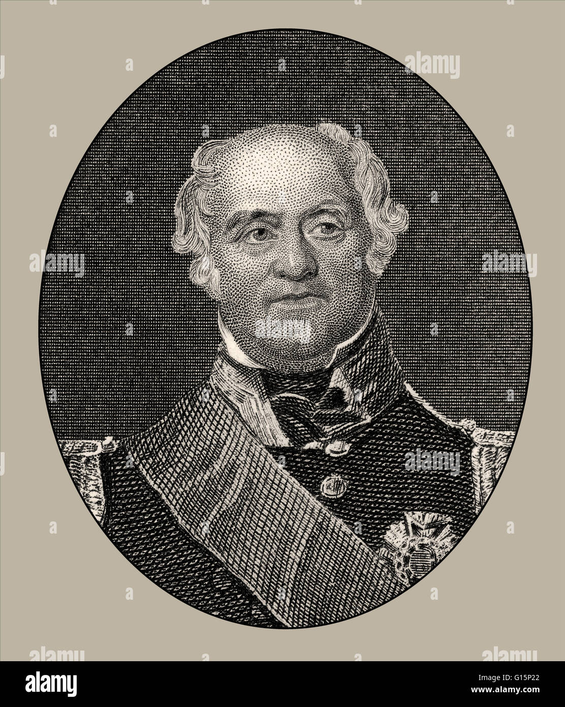 Vice-Admiral Sir Thomas Masterman Hardy, 1st Baronet, 1769-1839, a Royal Navy officer Stock Photo