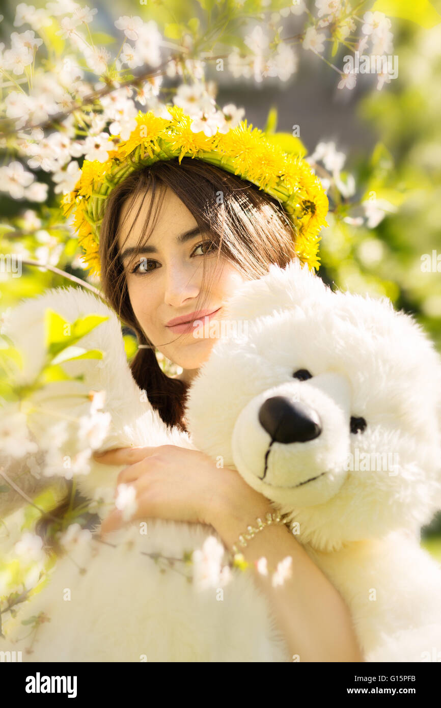 girl with teddy