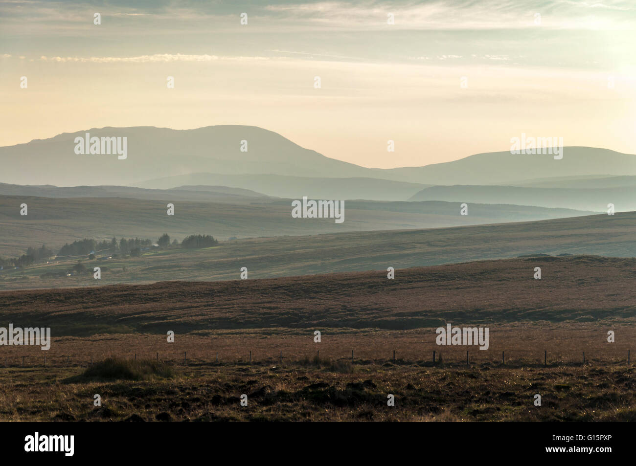 Blanket bog landscape near Ardara, County Donegal, Ireland Stock Photo