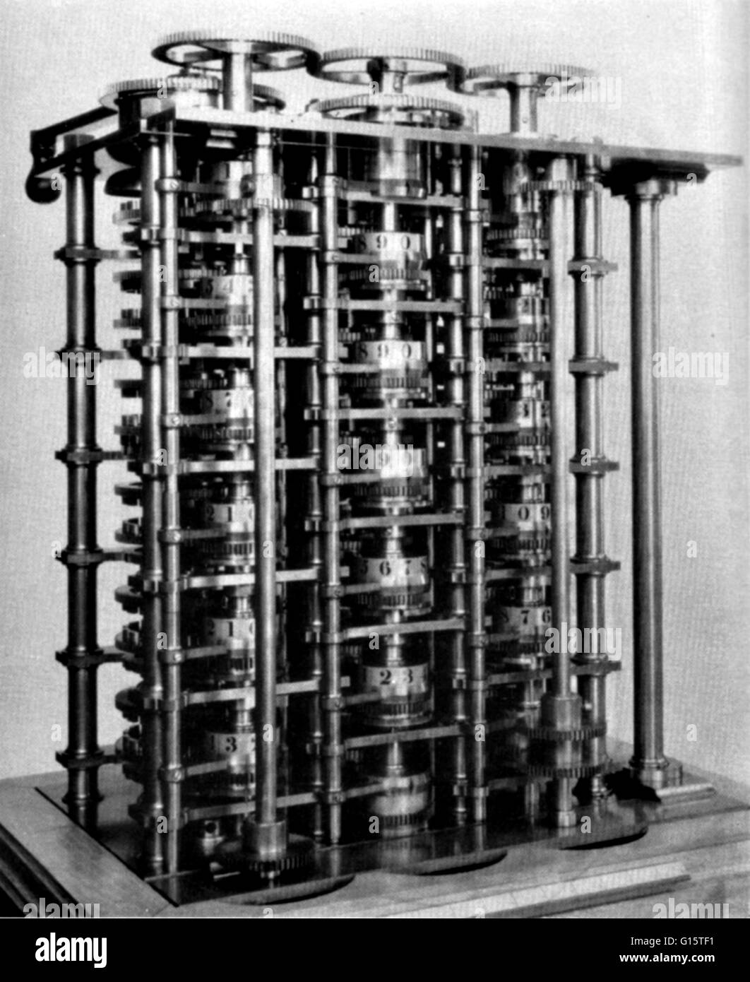 Babbages difference engine Black and White Stock Photos & Images Alamy