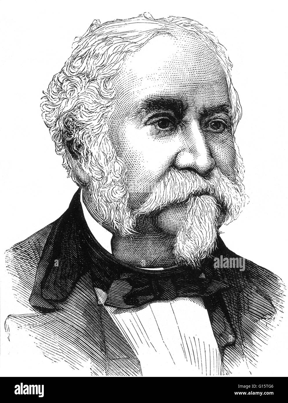 John Augustus Sutter (February 15, 1803 - June 18, 1880) German born, American adventurer and colonizer, is generally regarded as one of the founding fathers of California. He emigrated to the United States in 1834. He received a land grant from the Mexic Stock Photo