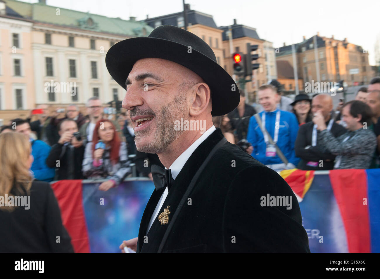 Stockholm, Sweden. 8th May. Singer Serhat from San Marino on the red carpet for the ESC 2016. Credit:  Stefan Crämer/Alamy Live News Stock Photo