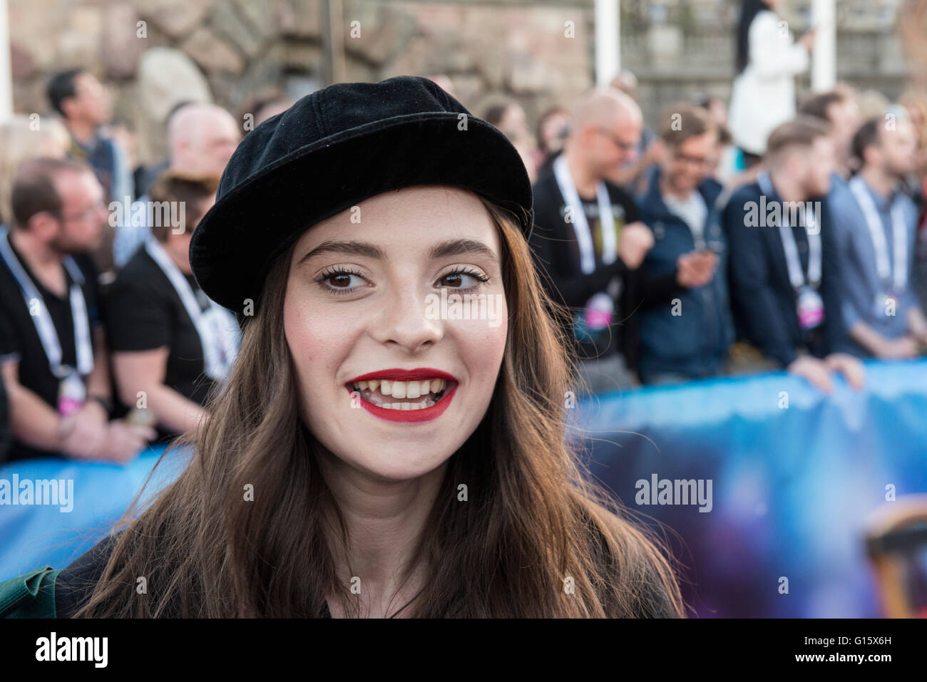 Stockholm, Sweden. 8th May. Francesca Michielin from Italy on the red carpet for the ESC 2016. Credit:  Stefan Crämer/Alamy Live News Stock Photo