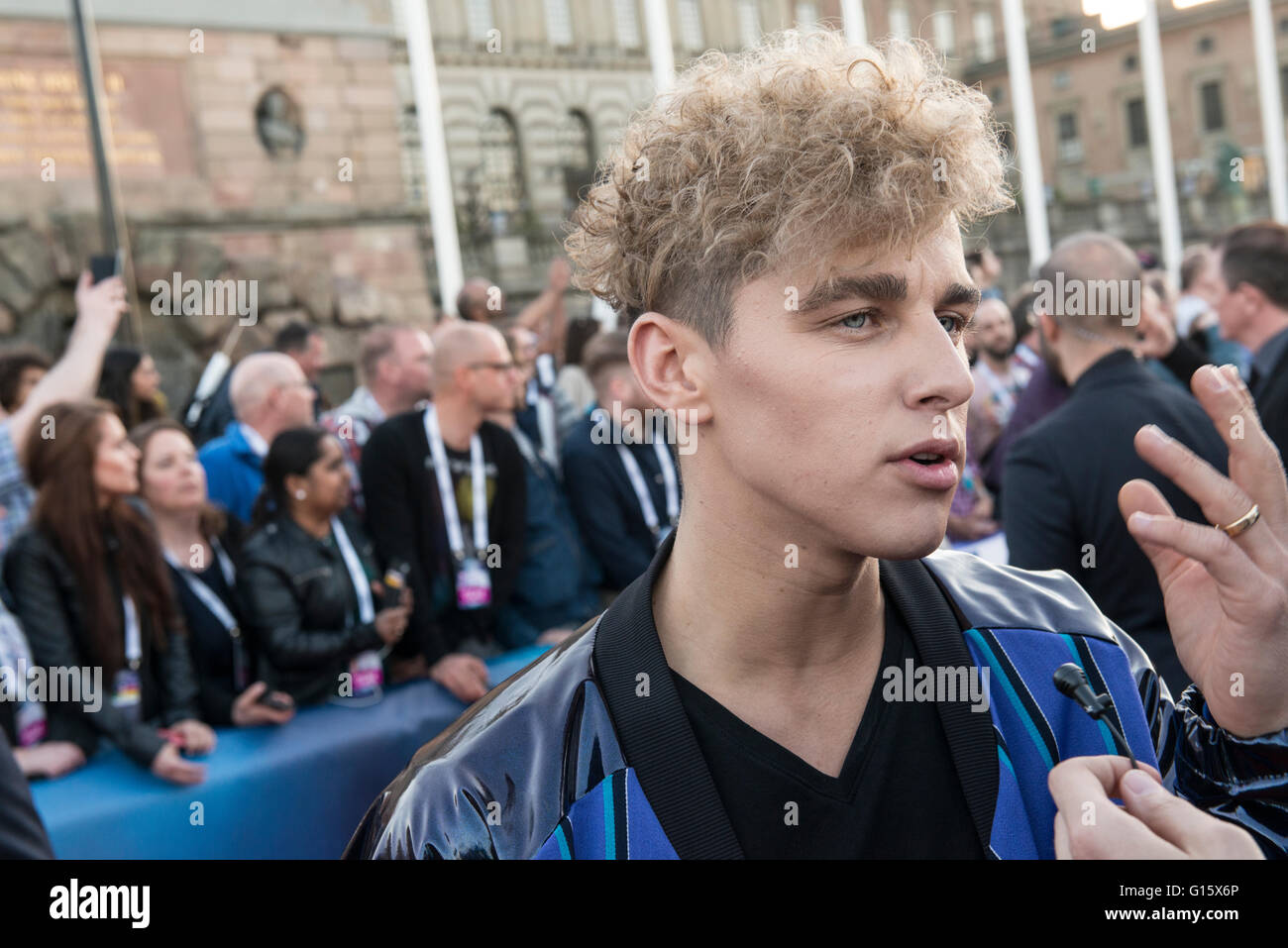 Stockholm, Sweden. 8th May. Donny Montell from Lithuania on the red carpet for the ESC 2016. Credit:  Stefan Crämer/Alamy Live News Stock Photo