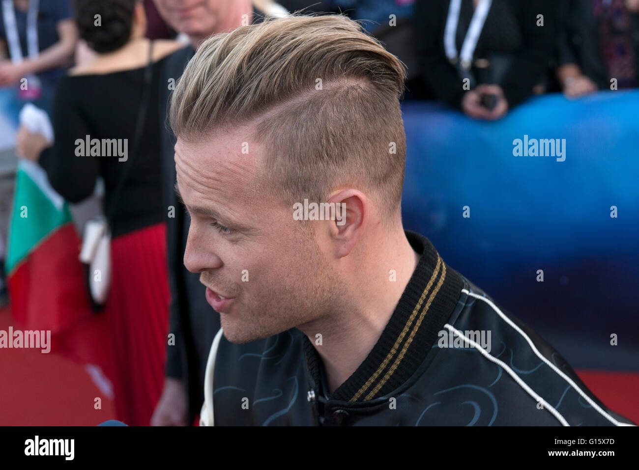 Stockholm, Sweden. 8th May. Nicky Byrne from Ireland on the red carpet for the ESC 2016. Credit:  Stefan Crämer/Alamy Live News Stock Photo