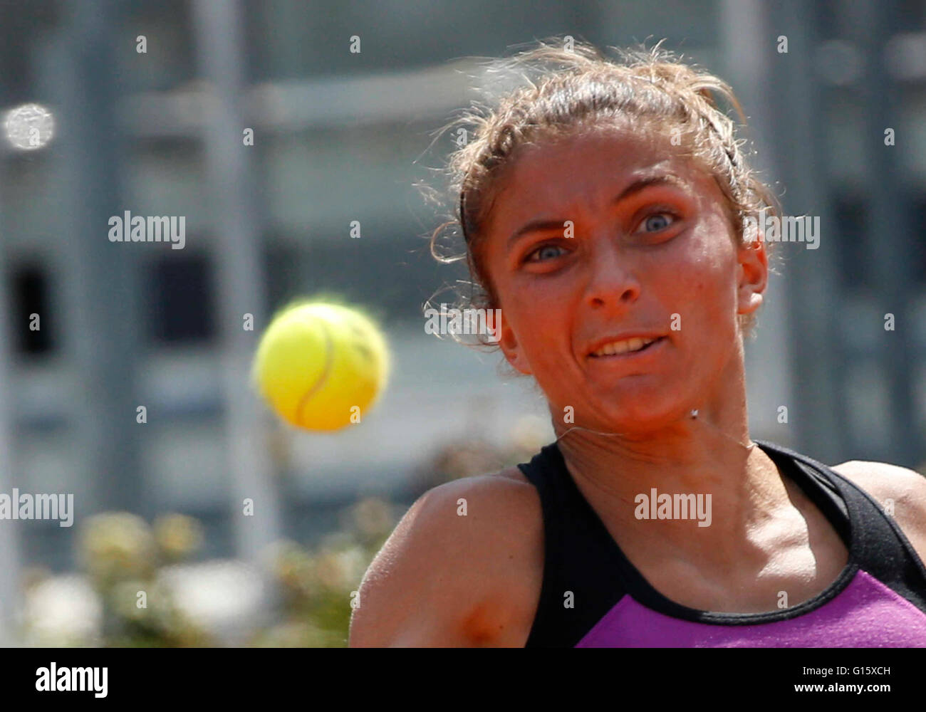 Rome, Italy. 09th May, 2016. Sara Erran iduring the  first round match of  the Italian Open tennis BNL2016  tournament against     at the Foro Italico in Rome, Italy,  May 09, 2016 Credit:  agnfoto/Alamy Live News Stock Photo