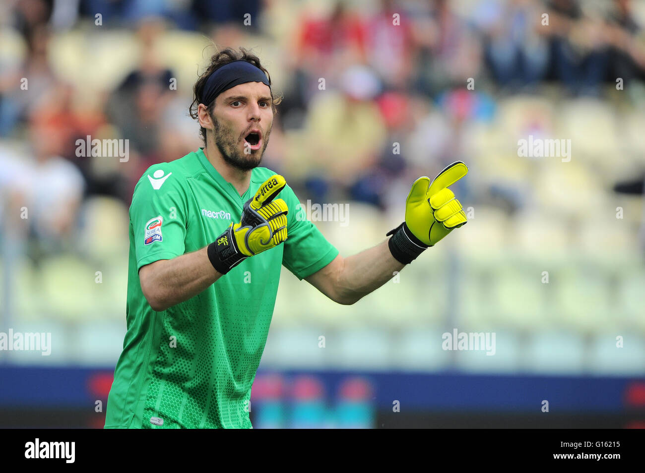 Modena, Italy. 08th May, 2016. Carpi Football Club vs SS Lazio Serie A football championship 2015/2016 at Modena Braglia Stadium. Federico Marchetti Lazio's goalkeeper during the Serie A football match between FC Carpi and SS Lazio at Braglia Stadium in Modena. Lazio beat by 3 to 1 on Carpi at the end of a race during which the Carpi missed two penalties with Nigerian forward Jerry Uche Mbakogu. © Massimo Morelli/Pacific Press/Alamy Live News Stock Photo