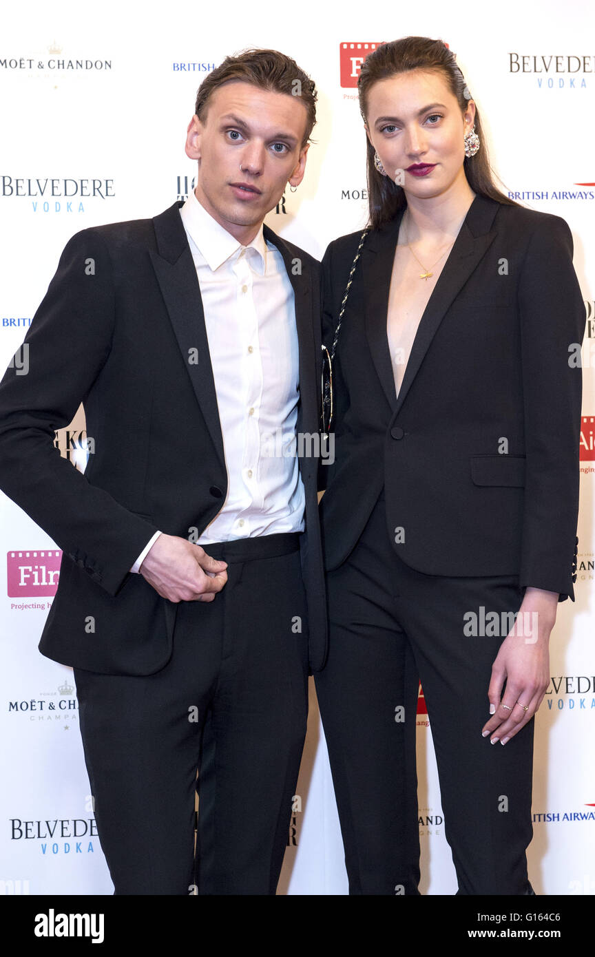 Jamie Campbell-Bower(L) with girlfriend Mathilda Lowther. FilmAid Asia hosts their 4th Power of Film gala to raise funds for FilmAid AsiaÕs programmes and honour humanitarian filmmaker Jessey Tsang as well as guest of honour, Rebel Wilson. Hong Kong on May 7, 2016 | Verwendung weltweit Stock Photo