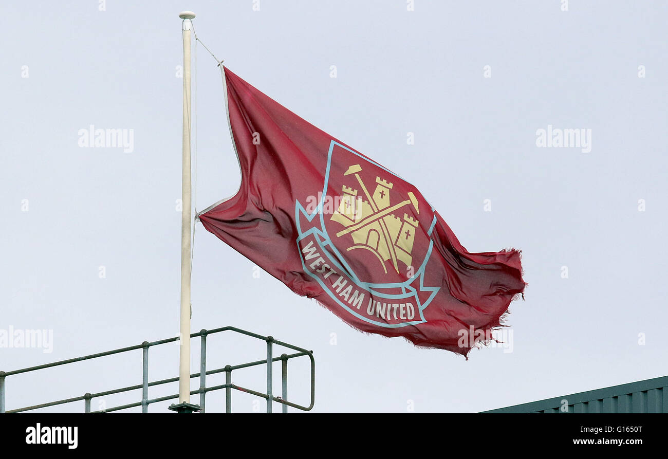 May 10, 2016 - Farewell Boleyn 1904-2016 - GV's of Boleyn Ground - West Ham United play their last competitive fixture this evening against Manchester United before their move to their new stadium in the new season Stock Photo