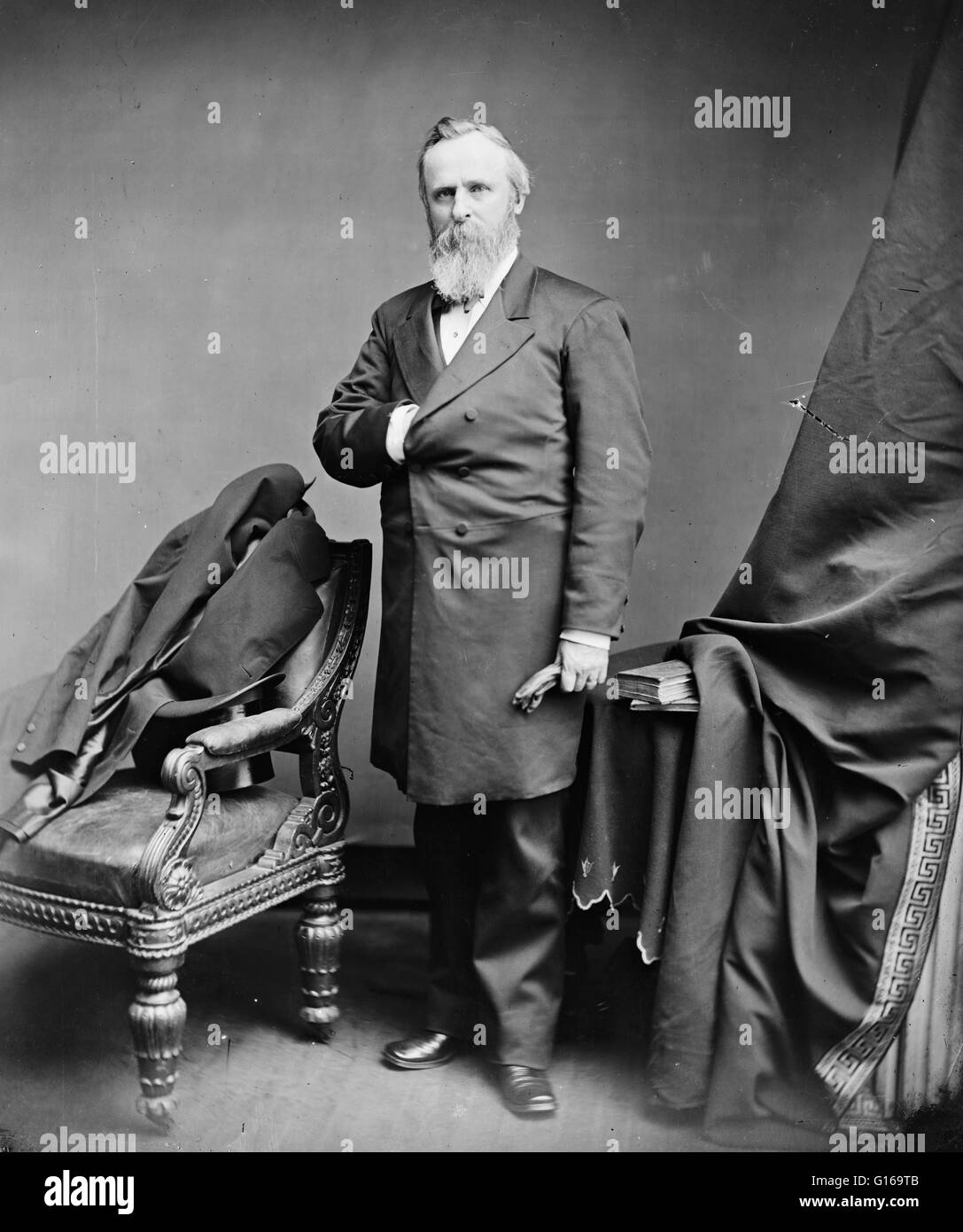 Rutherford Birchard Hayes (October 4, 1822 - January 17, 1893) was the 19th President of the United States (1877-1881). When the Civil War began, he left a successful political career to join the Union Army as an officer. Wounded five times, he earned a r Stock Photo