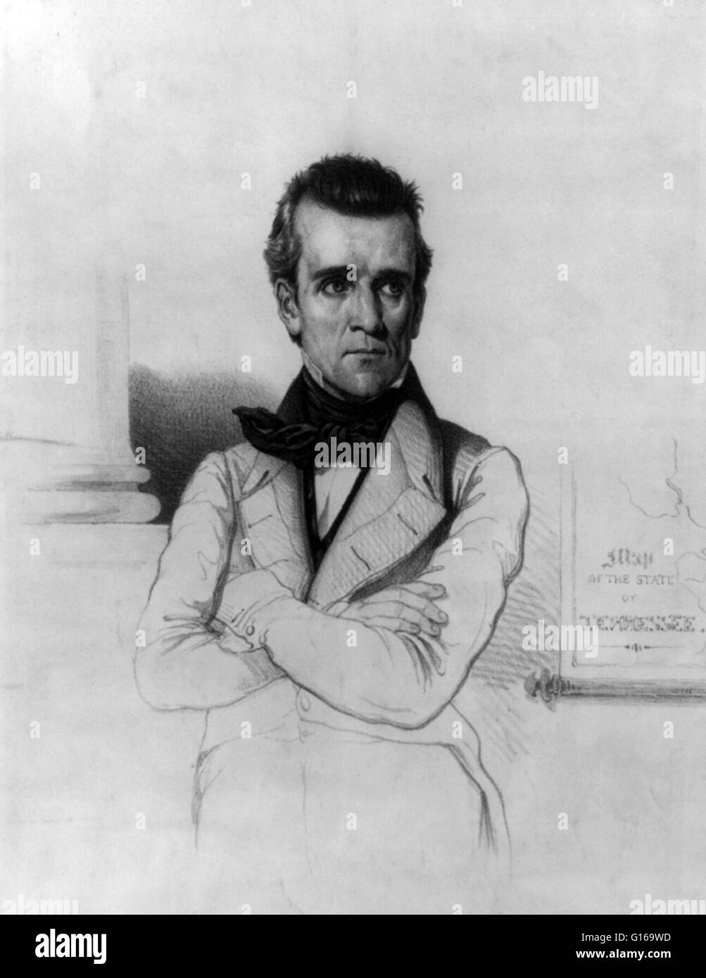 James Knox Polk (November 2, 1795 - June 15, 1849) was the 11th President of the United States (1845-1849). A Democrat, Polk served as the 17th Speaker of the House of Representatives (1835-1839) and Governor of Tennessee (1839-1841). He was the dark hors Stock Photo
