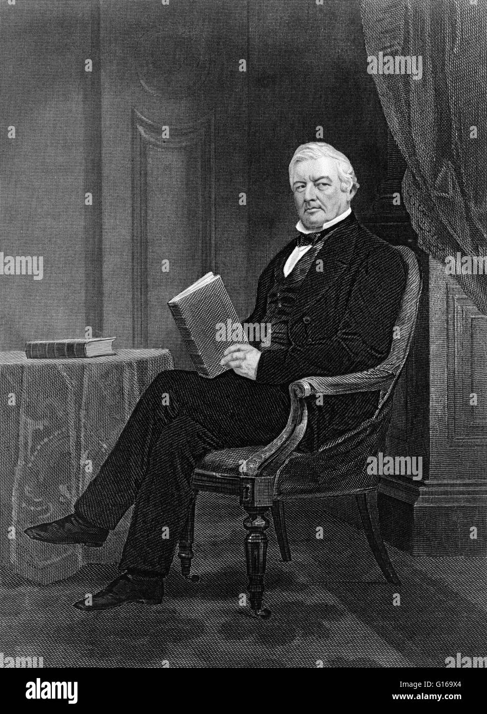 Millard Fillmore (January 7, 1800 - March 8, 1874) was the 13th President of the United States (1850-1853) and the last member of the Whig Party to hold the office of president. As Zachary Taylor's Vice President, he assumed the presidency after Taylor's Stock Photo