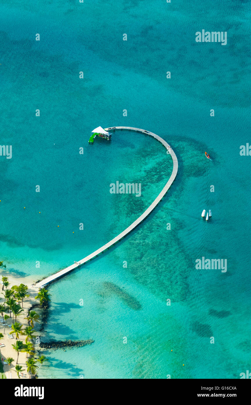 Ile de Martinique, Sainte Anne, Pointe du Marin, jetée du Club Med (vue