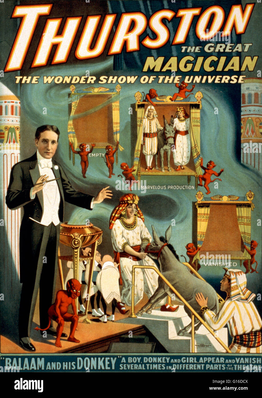 M71 Huge 17”x51” Vintage 1903 Magic Thurston Wonder Show Magician Poster RePrint