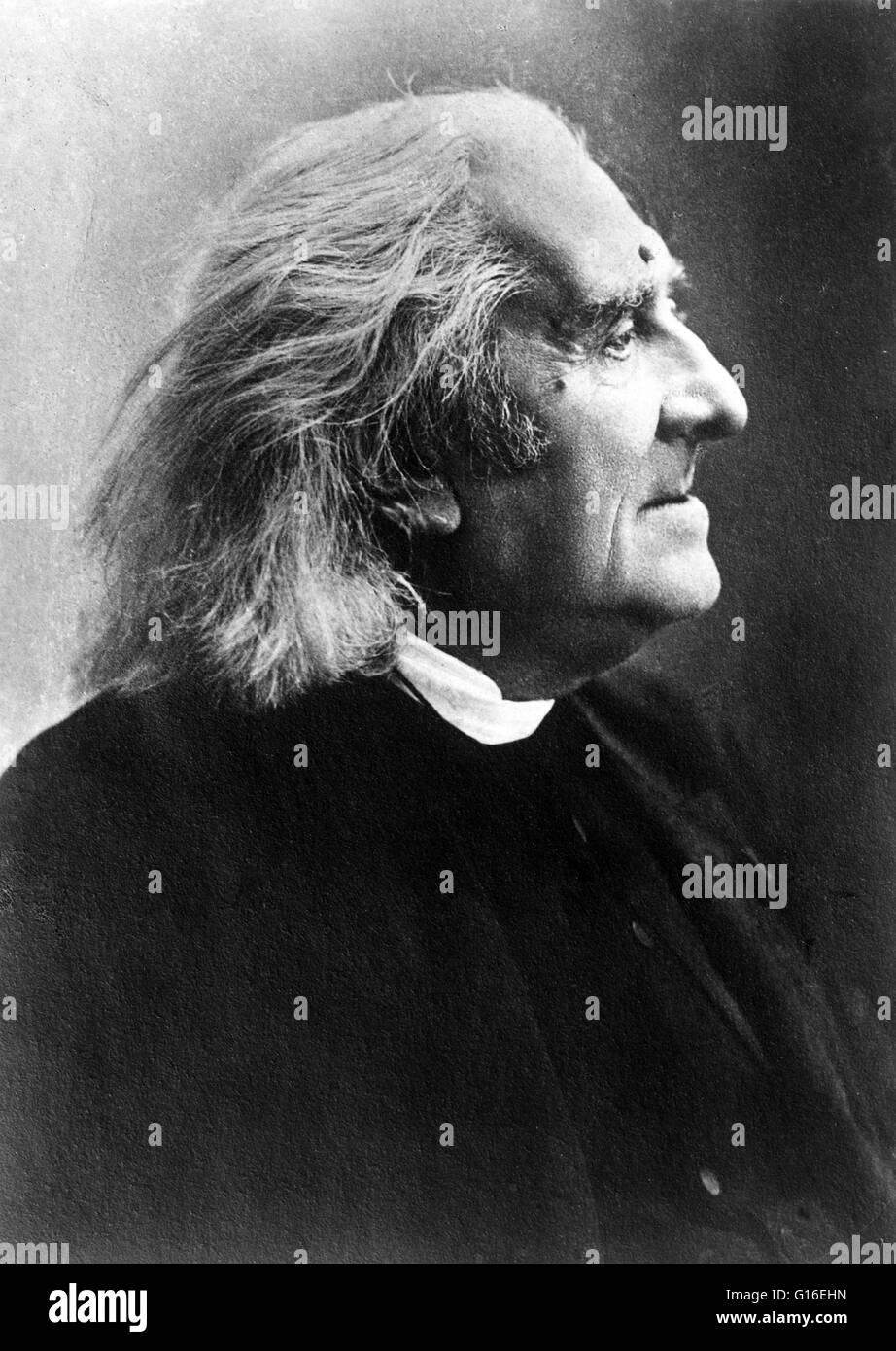 Franz Liszt (October 22, 1811 - July 31, 1886) was a Hungarian composer, pianist, conductor, benefactor and teacher. Liszt was renowned in Europe during the 19th century for his virtuosic skill as a pianist, the most technically advanced pianist of his ag Stock Photo