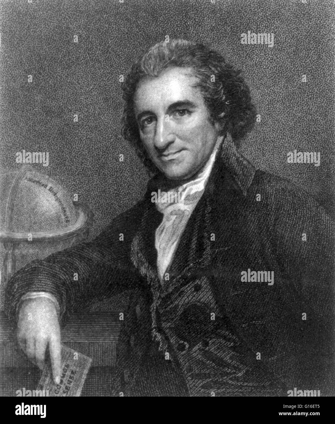 Thomas Paine (February 9, 1737 - June 8, 1809) was an American political activist, philosopher, political theorist, revolutionary and one of the Founding Fathers of the United States. His pamphlet Common Sense inspired people to declare and fight for inde Stock Photo