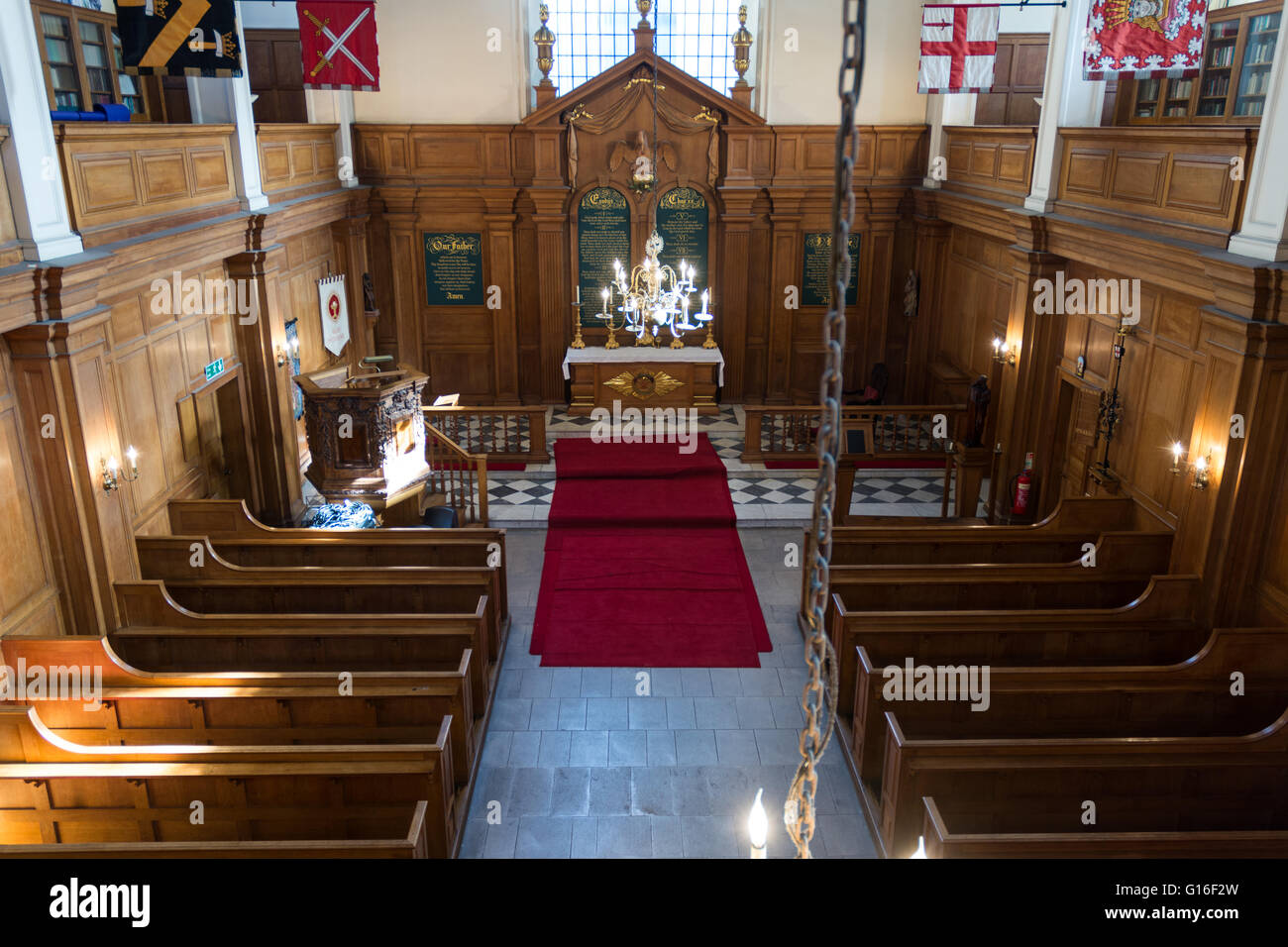 Interior of the main hall at St Andrew's church Stock Photo