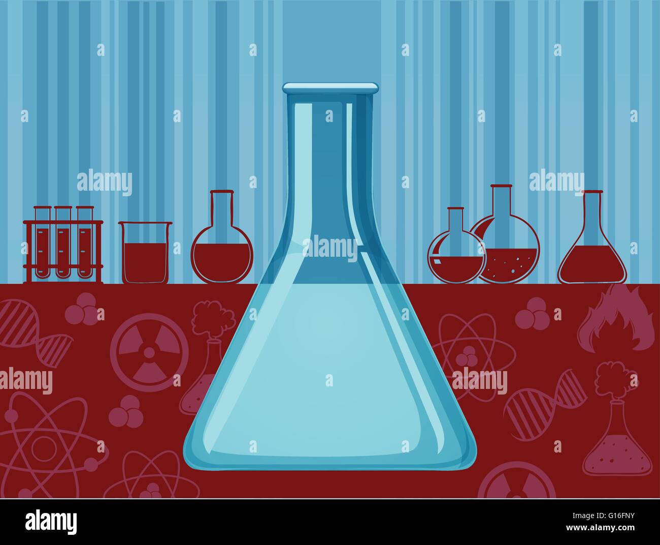 Glass beaker and other containers illustration Stock Vector Image & Art