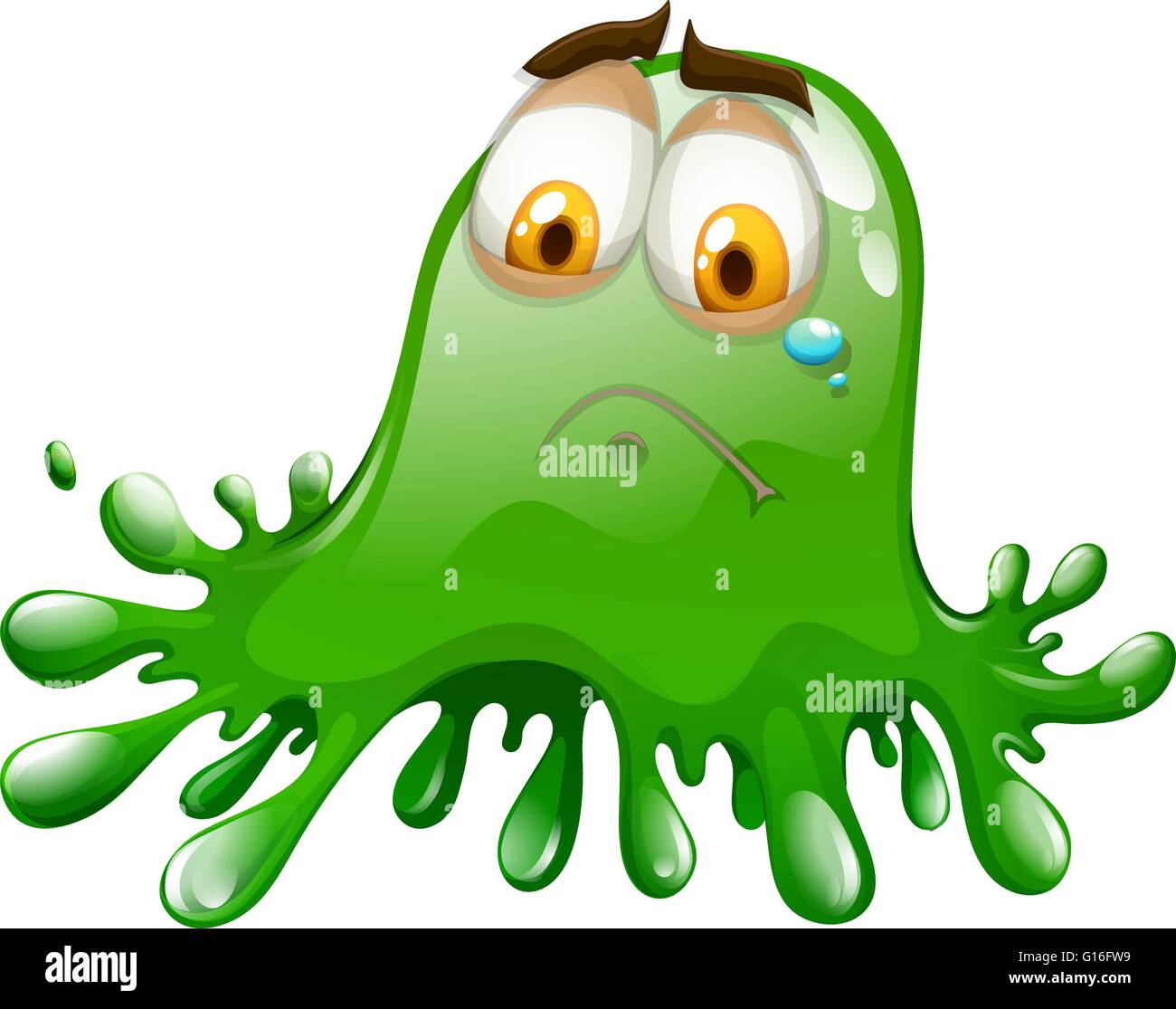 Green splash with face illustration Stock Vector Image & Art - Alamy