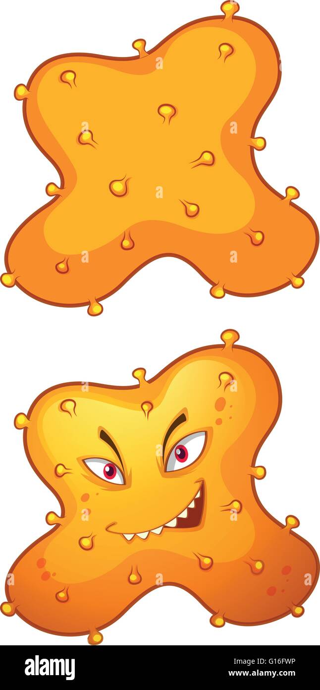 Bacteria with front and back view illustration Stock Vector Image & Art ...