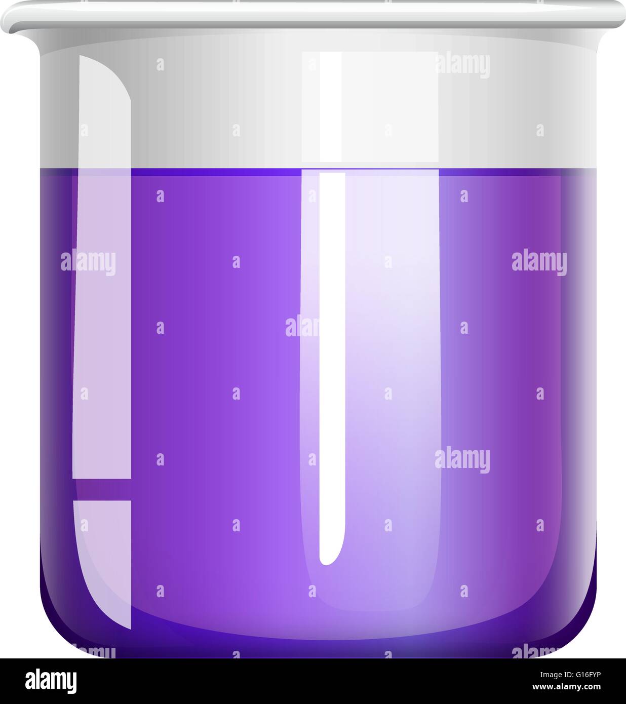 Purple liquid in glass beaker illustration Stock Vector Image & Art Alamy