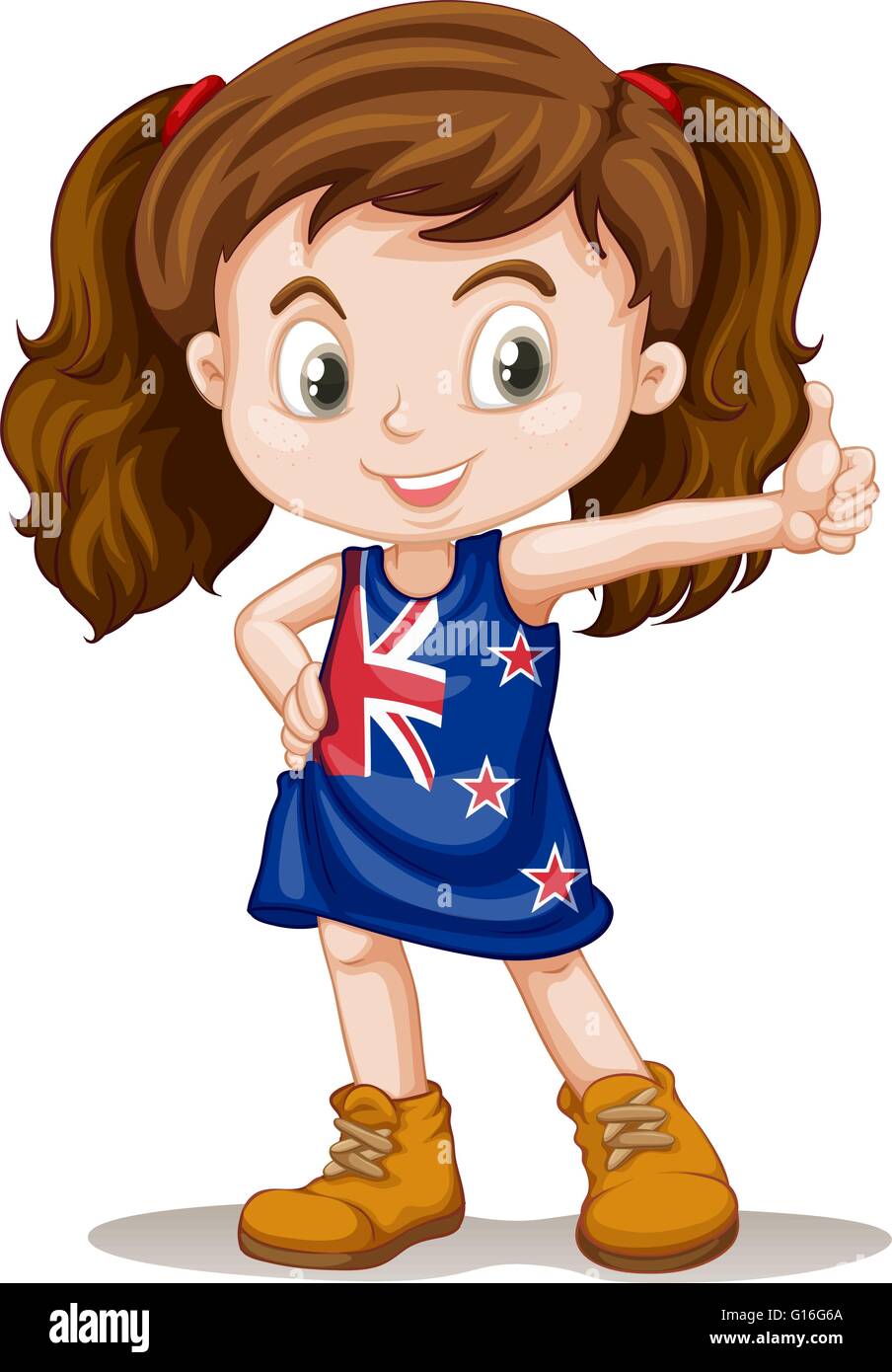 British girl having thumb up illustration Stock Vector Image & Art Alamy