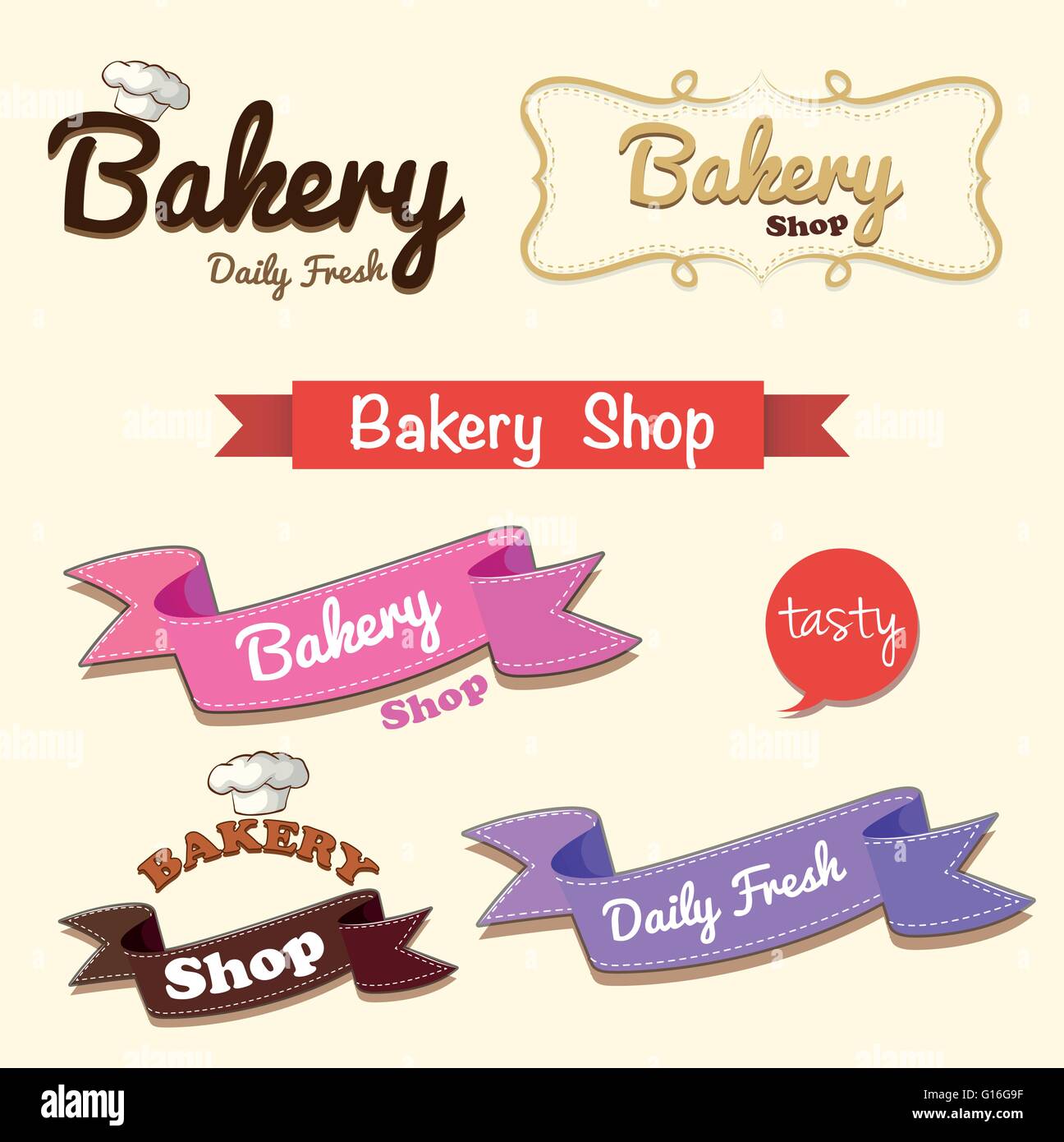 Different design of bakery banner illustration Stock Vector Image & Art