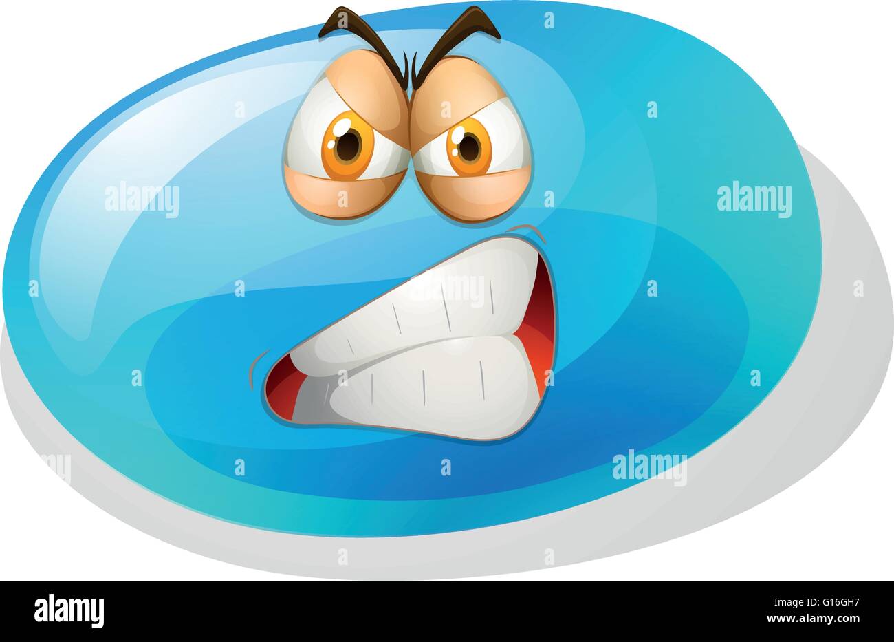 Jelly bean with angry face illustration Stock Vector Image & Art Alamy