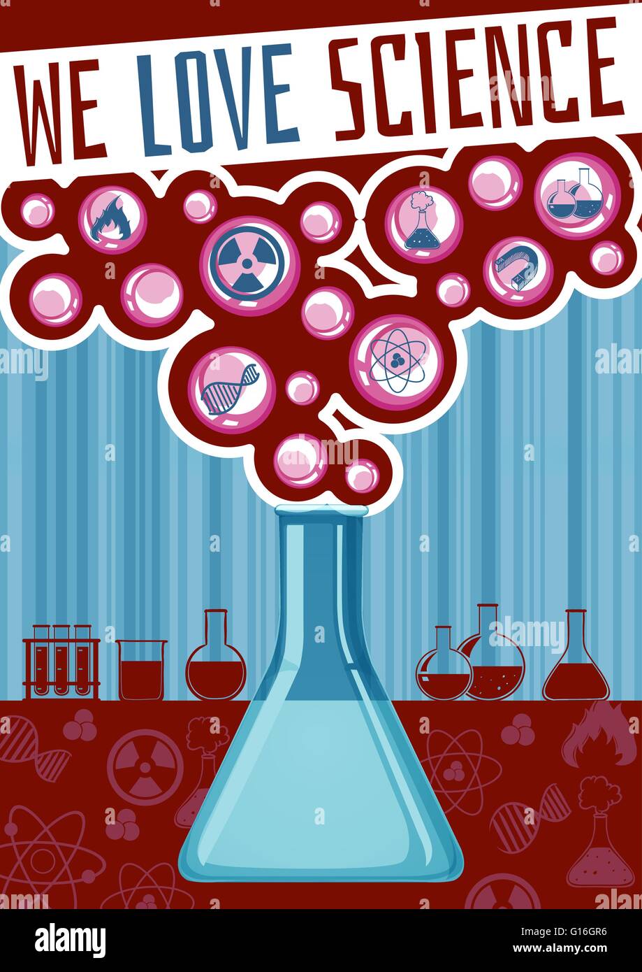 We love science illustration Stock Vector Image Art - Alamy