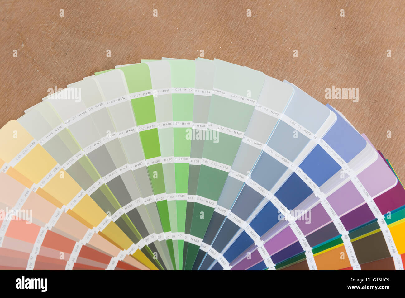 color palette lying on the ground to choose from for renovation Stock ...