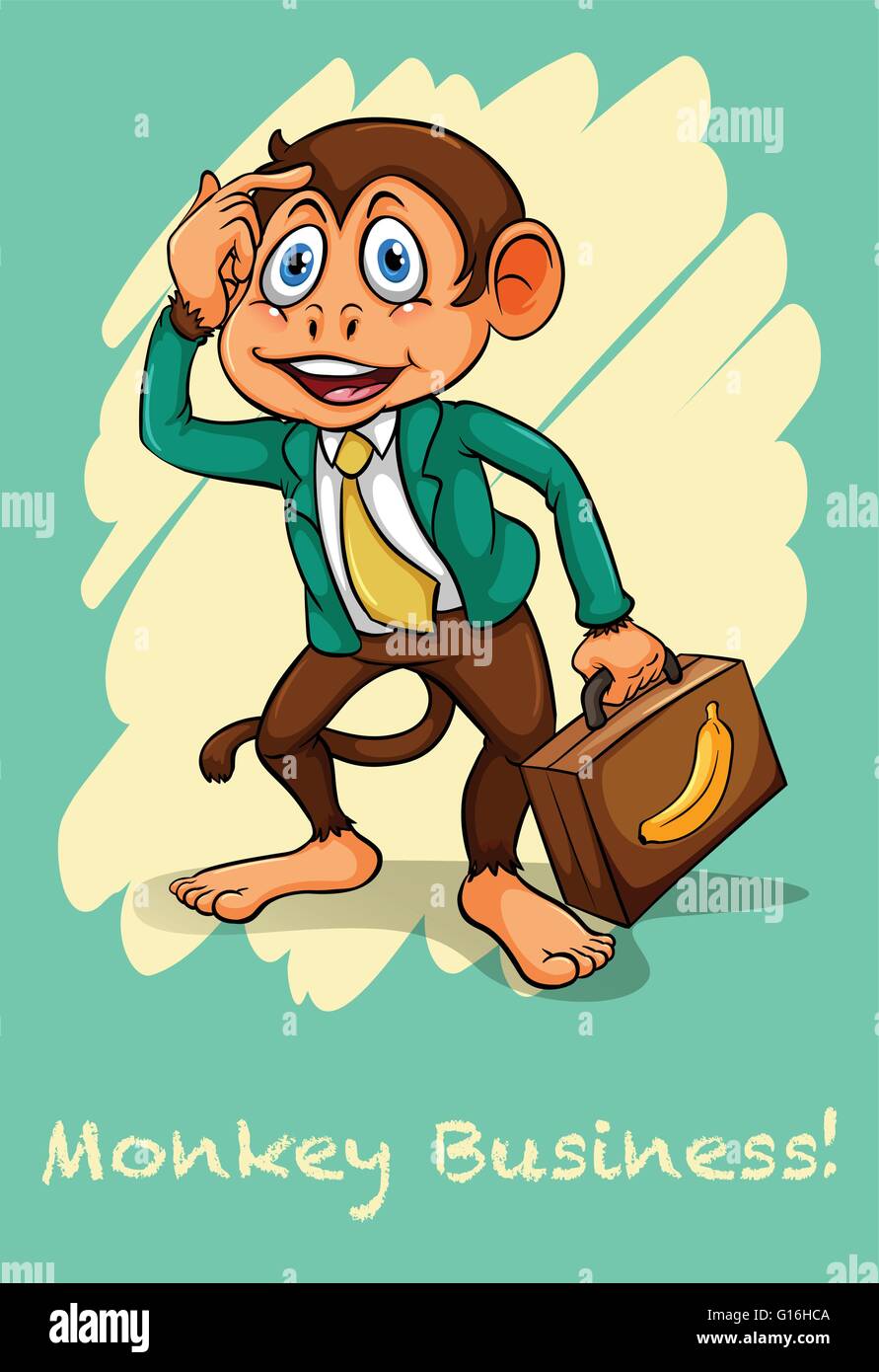 English idiom saying monkey business Stock Vector Image & Art Alamy