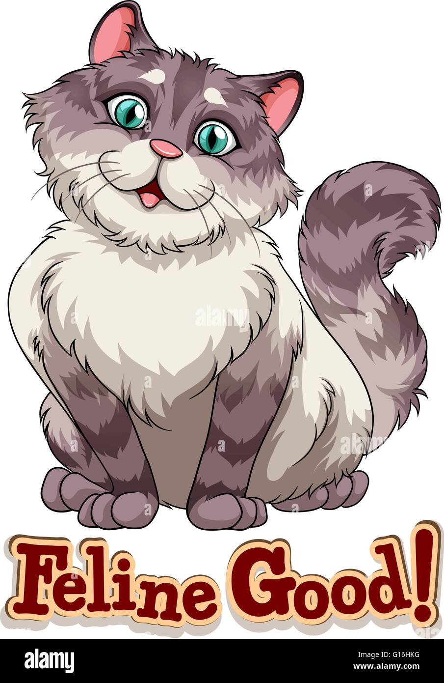 Long fur feline Stock Vector Images Alamy