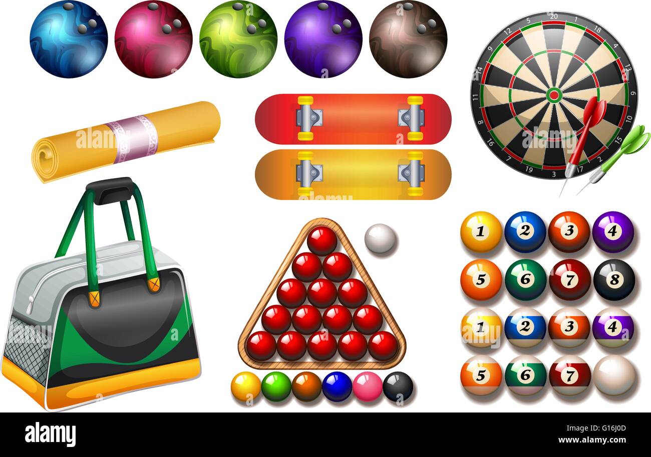 Sport and game equipment illustration Stock Vector Image & Art Alamy