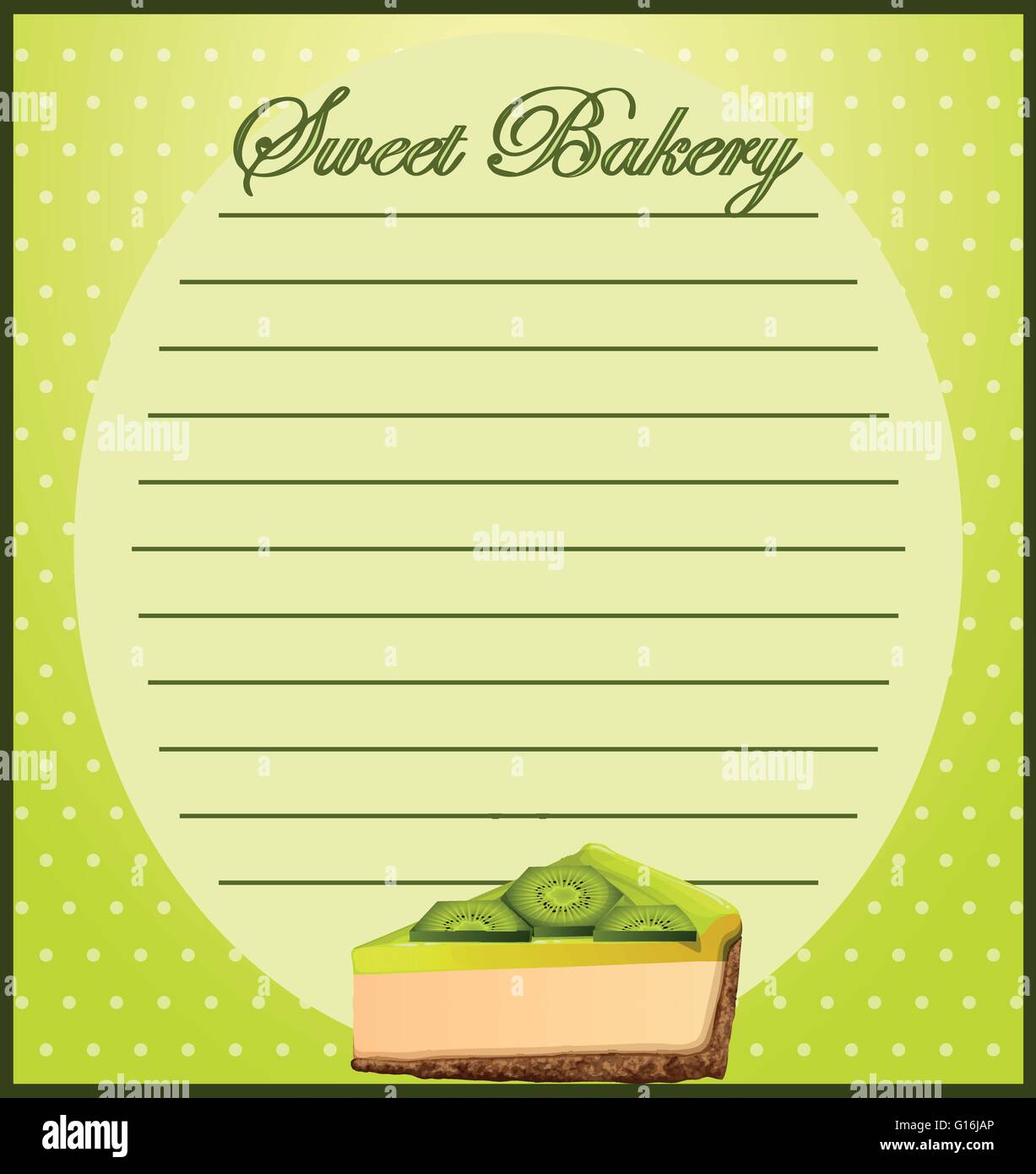Line paper design with kiwi cake illustration Stock Vector Image & Art ...