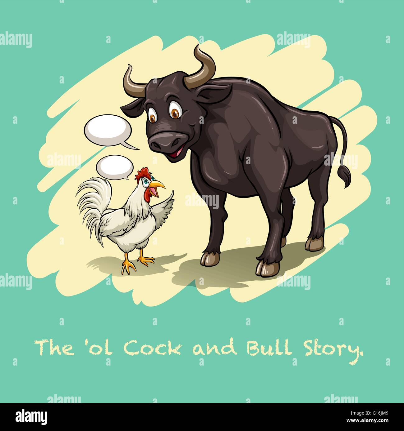 Idiom saying the old cock and bull story Stock Vector Image & Art Alamy