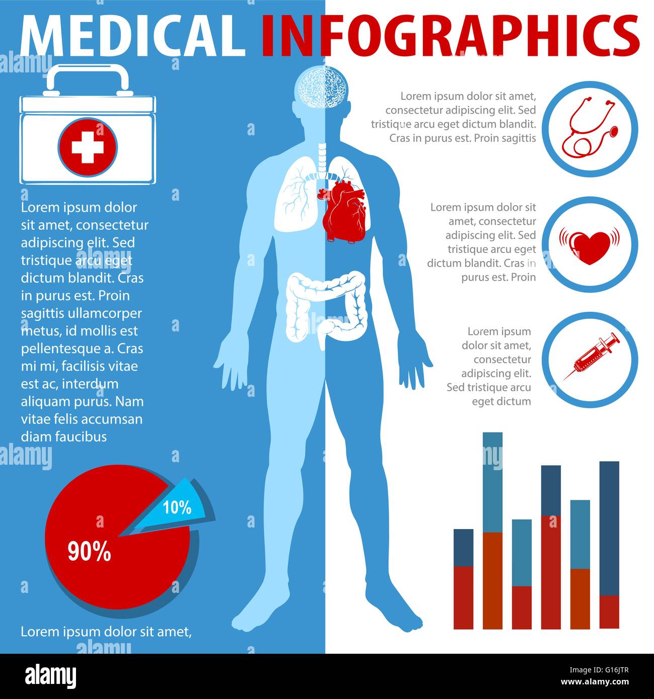 Medical infographics text anatomy illustration hi-res stock photography ...