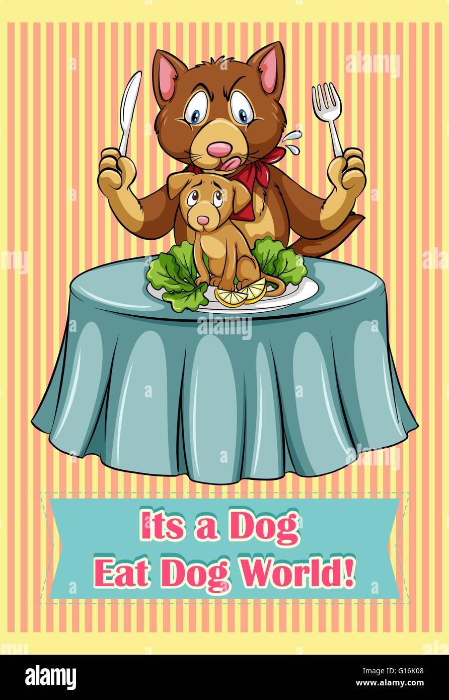 Its a dog eat dog world illustration Stock Vector Image & Art Alamy