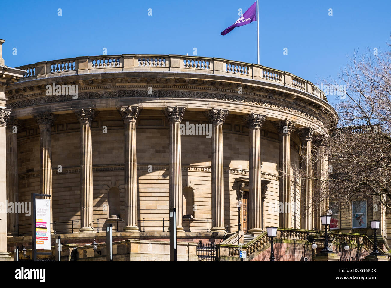 Central Library&Picton Reading Room, Liverpool, Merseyside, England, U.K. Stock Photo