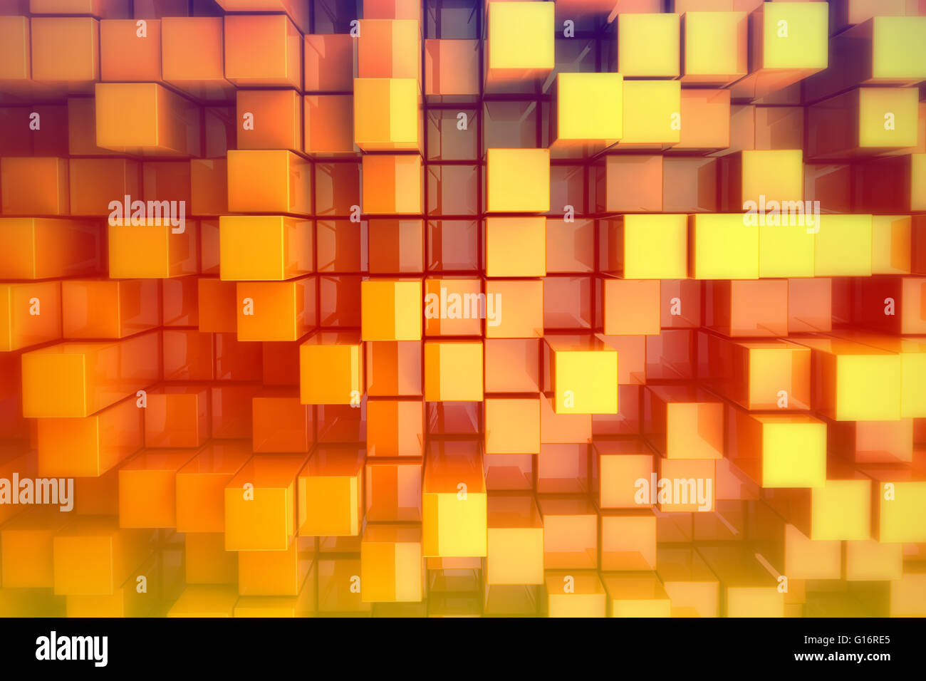 3D Orange Blurred Blocks Abstract Background Stock Photo - Alamy
