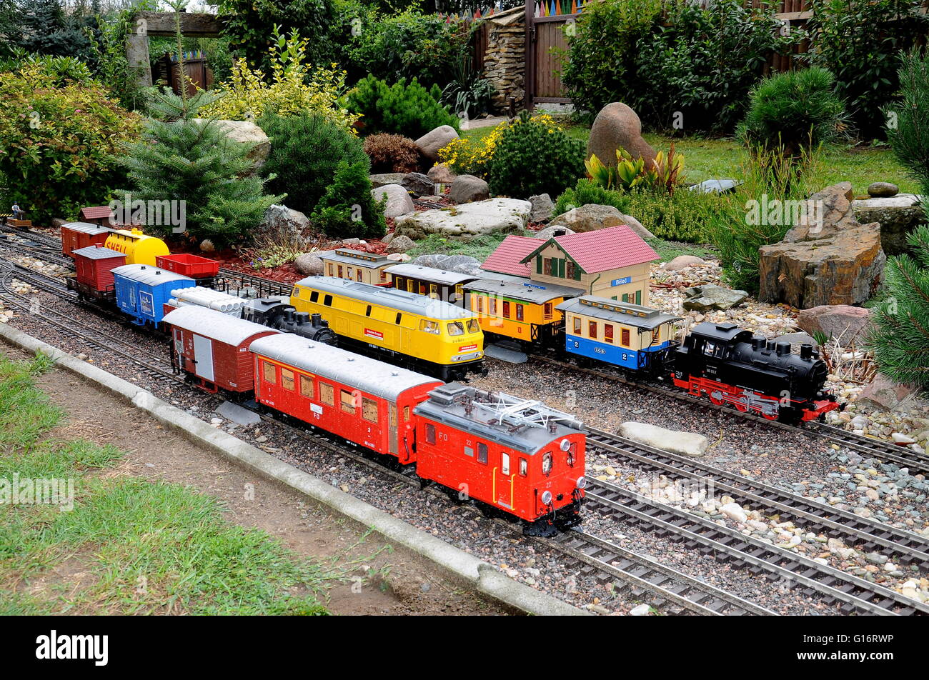 Model railway, train, wagon, Belec Stock Photo Alamy