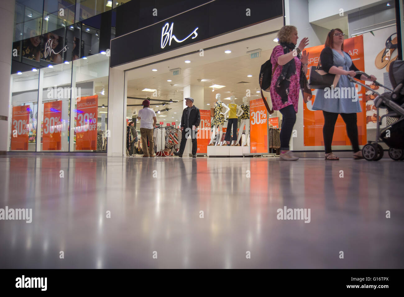 The exterior of a BHS store Stock Photo