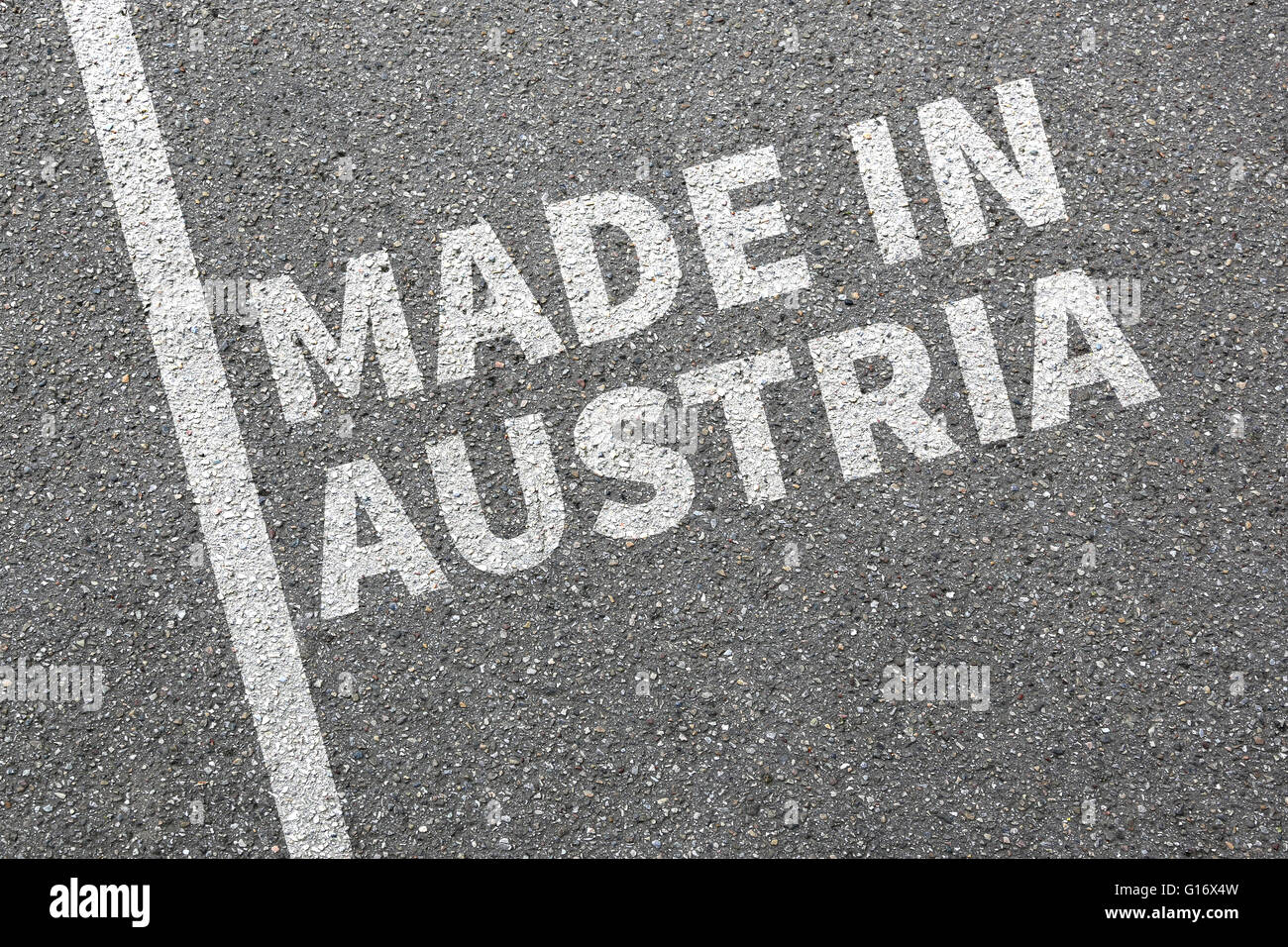 Made in Austria product quality marketing company concept Stock Photo