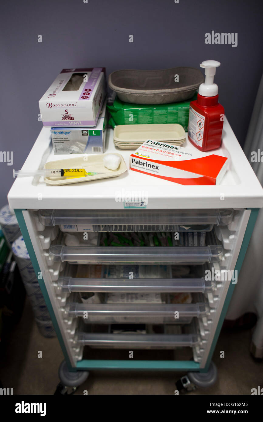 A medical storage tray in a hospital office Stock Photo Alamy
