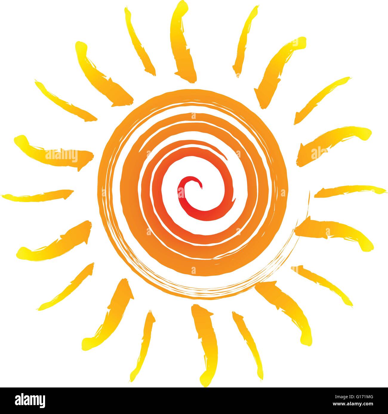 Abstract sun on a white background. Vector illustration Stock Vector ...