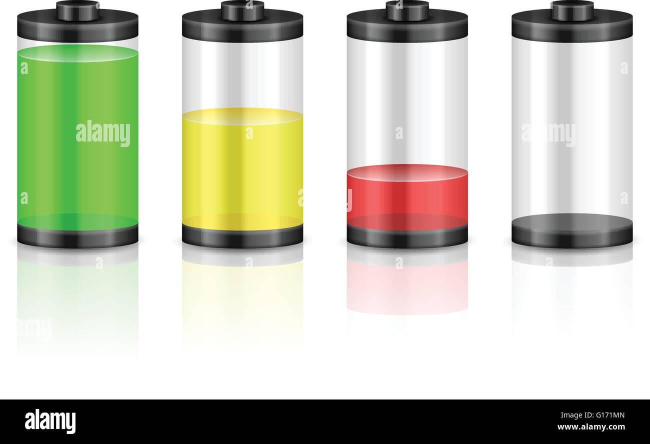 Battery with the level of charge. Vector illustration Stock Vector ...
