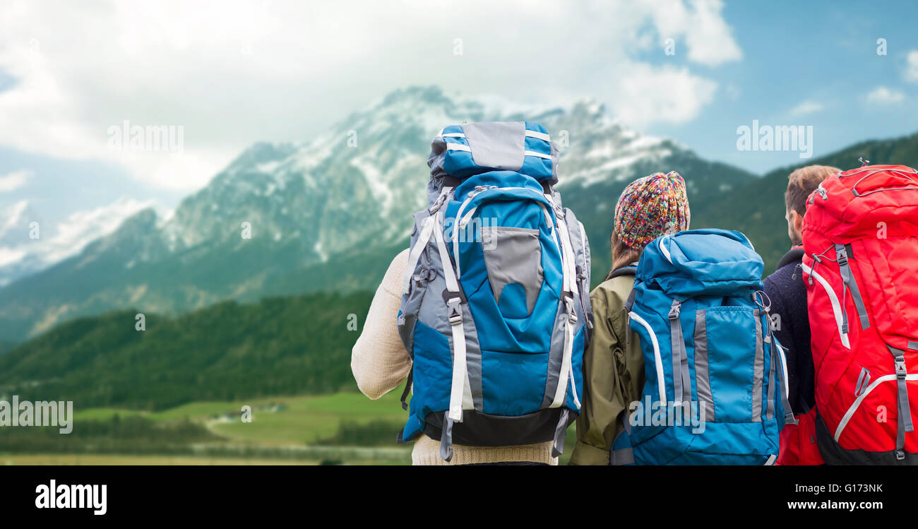 Group of friends hike in the mountains hi-res stock photography and ...