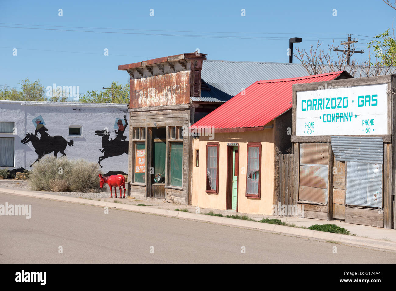 Carrizozo New Mexico, a town with a growing arts community Stock Photo